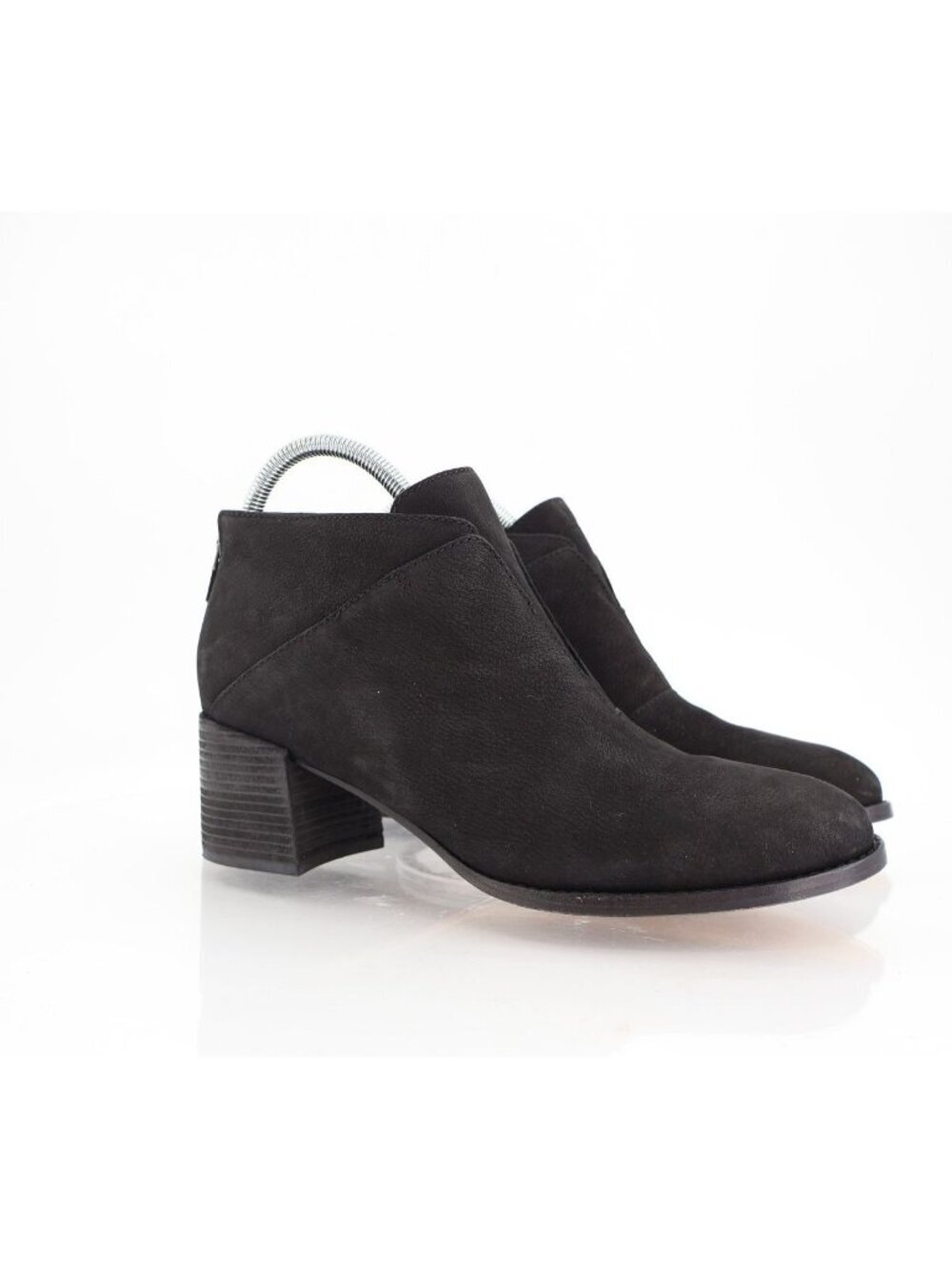Eileen Fisher Womens Bren Ankle Boots Booties Block Heel Black Leather Zip 10